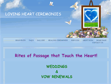 Tablet Screenshot of lovingheartceremonies.com